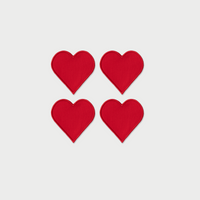 FC X Kulu Club Heart Coasters | Red