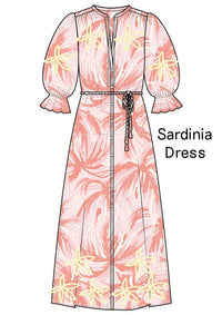 Sardinia Dress | Pink Grapefruit/Char