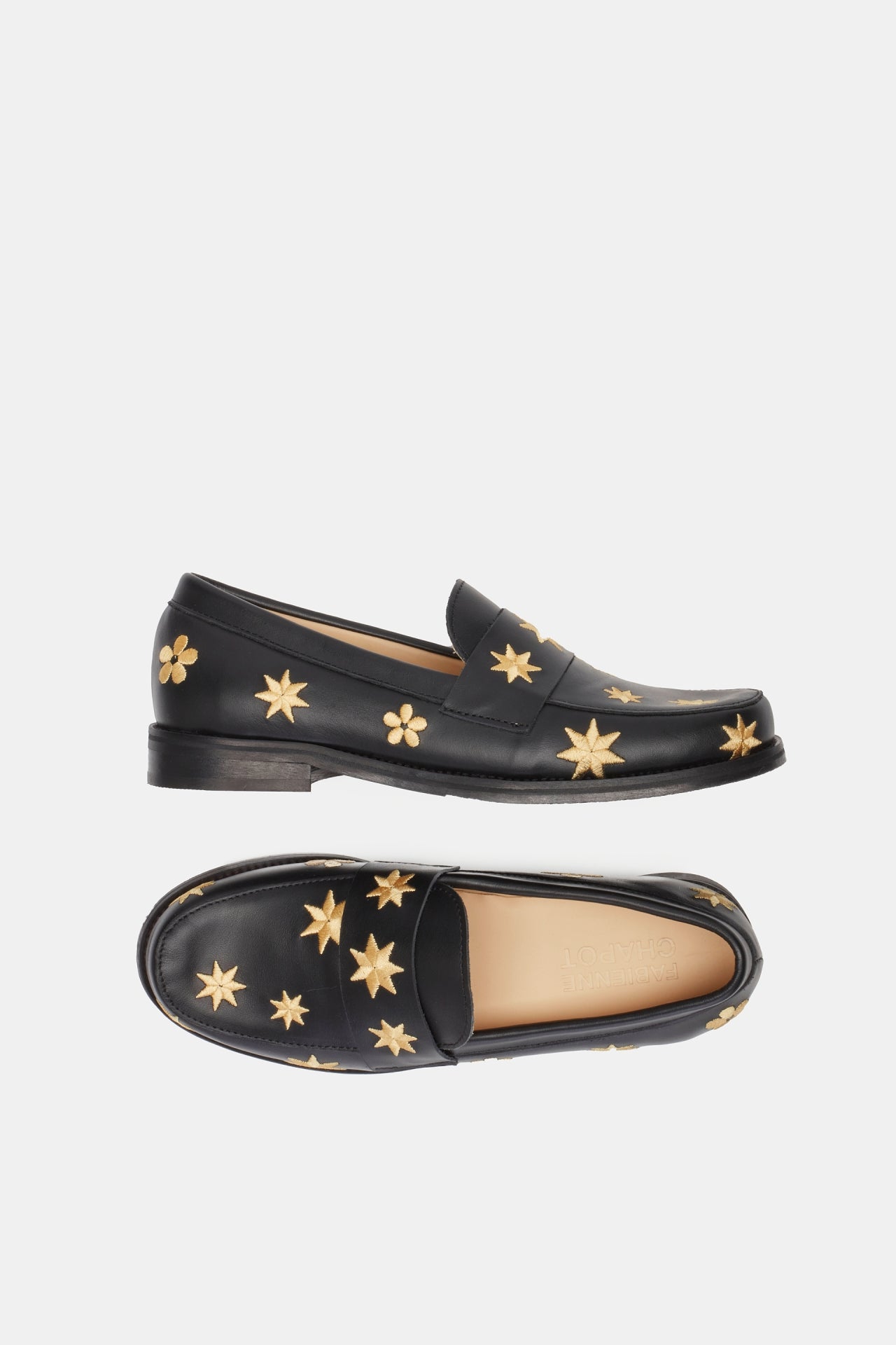 Luna Loafer | Black/Gold