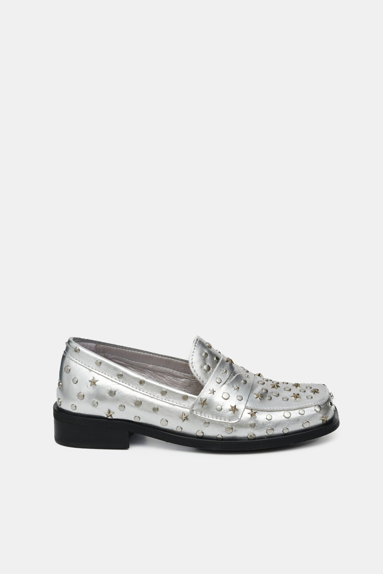 Pim Studs Loafer | Silver