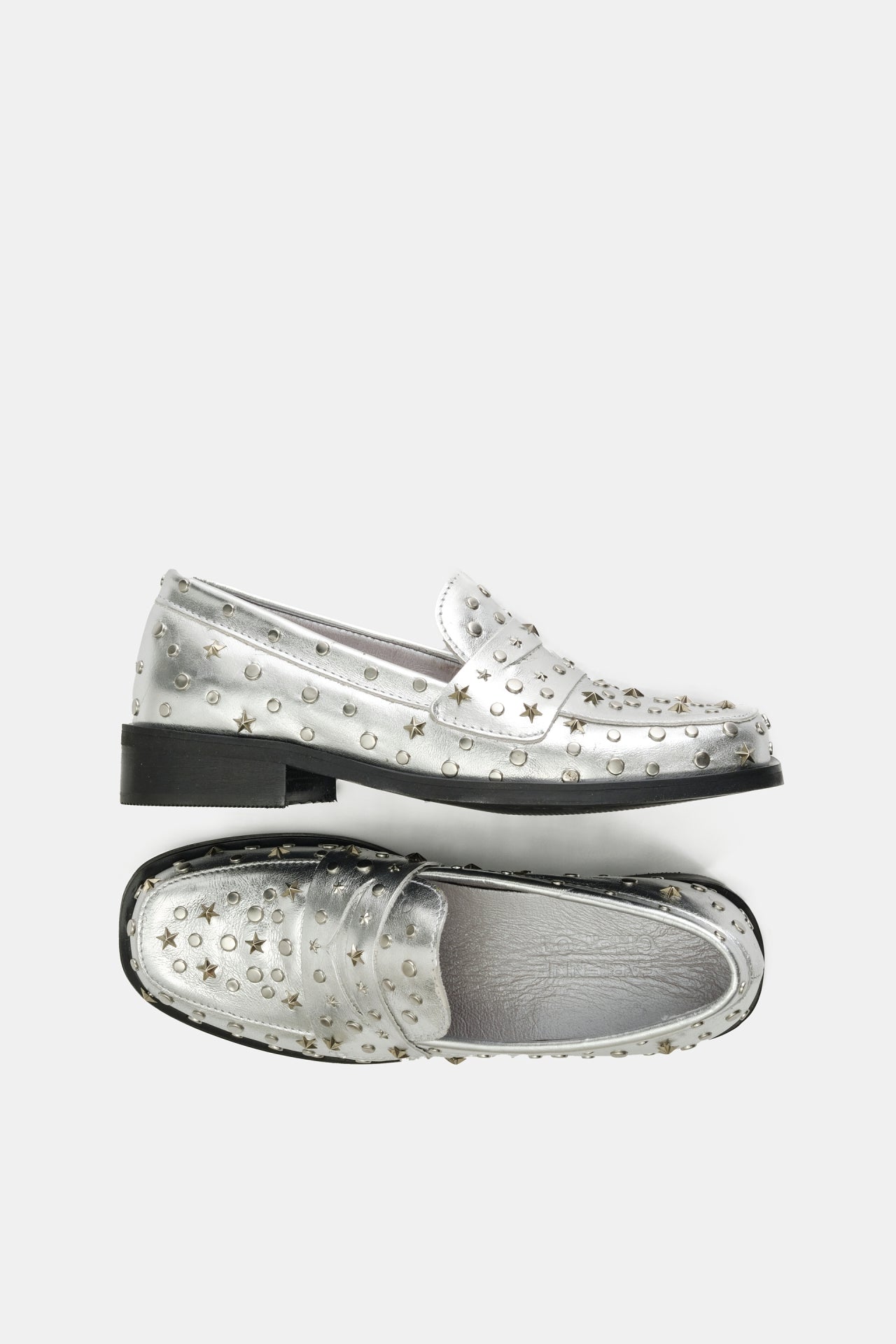 Pim Studs Loafer | Silver