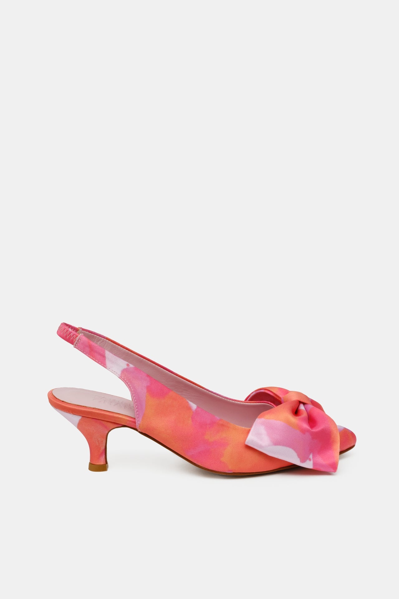 Beau Kitten Heel | Mandarin Orange/Pink