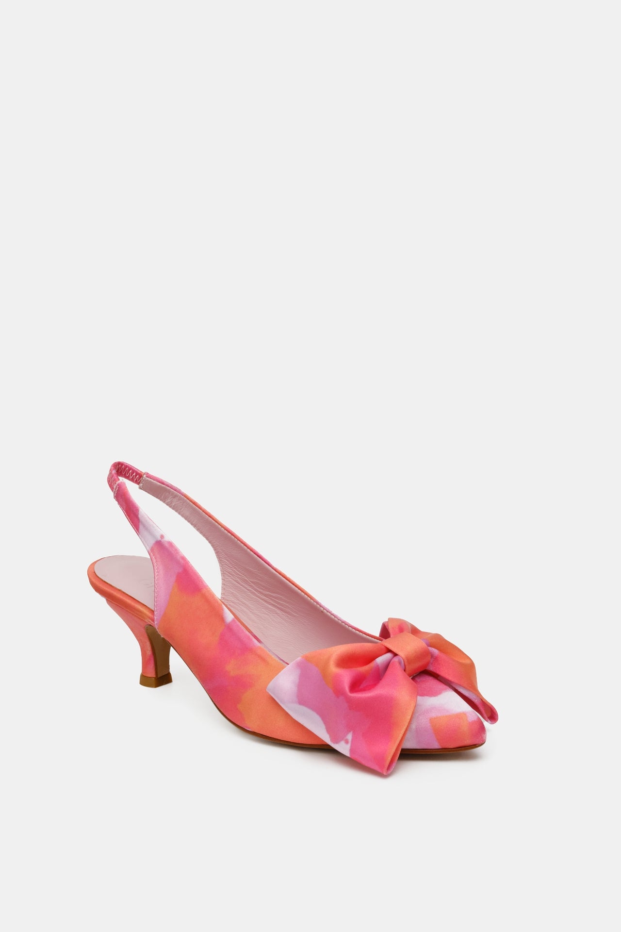 Beau Kitten Heel | Mandarin Orange/Pink
