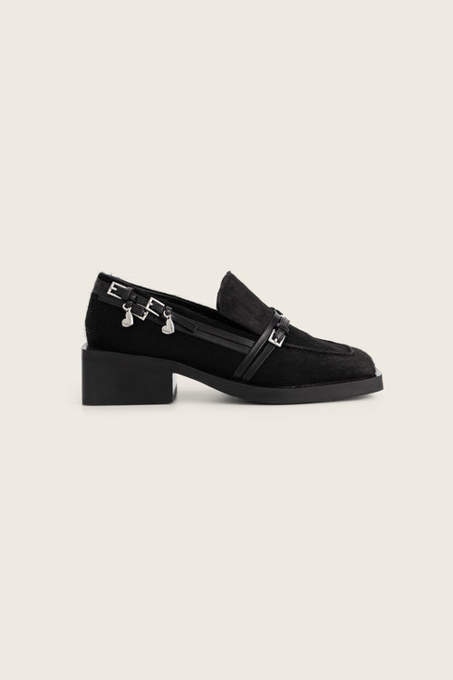 Lily Buckle Loafers | Black