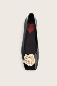 Rose Ballerinas | Black/Cosy White