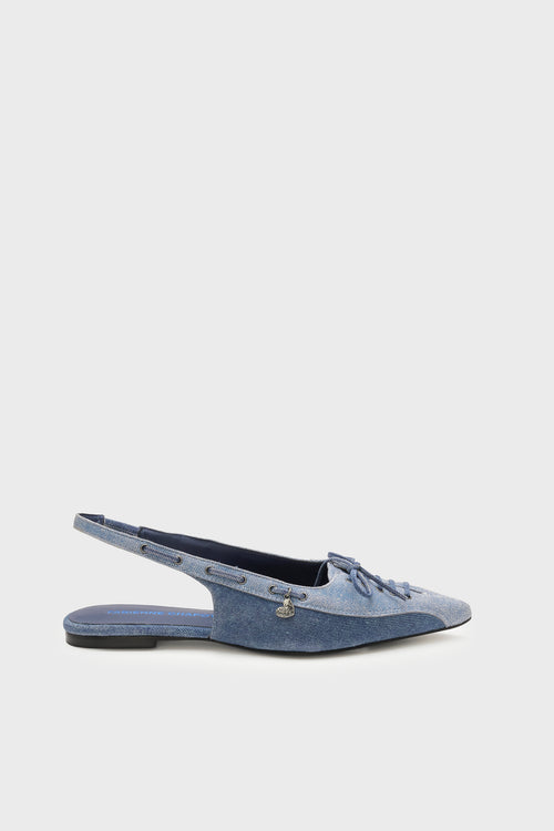 Sailor Slingback Flat | Denim