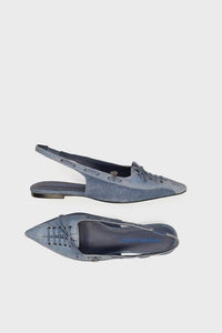 Sailor Slingback Flat | Denim