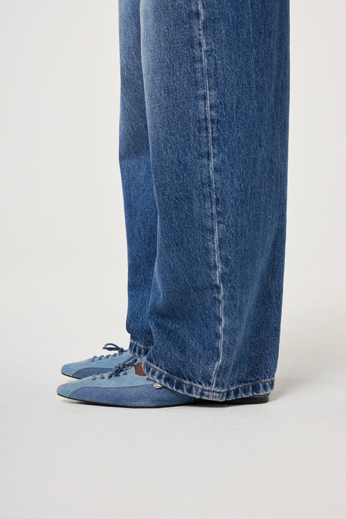 Sailor Slingback Flat | Denim