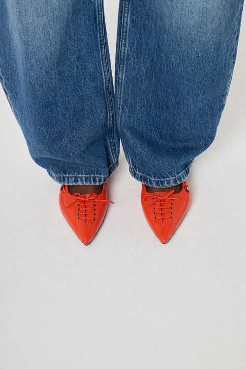 Sailor Slingback Flat | Tangerine Tango